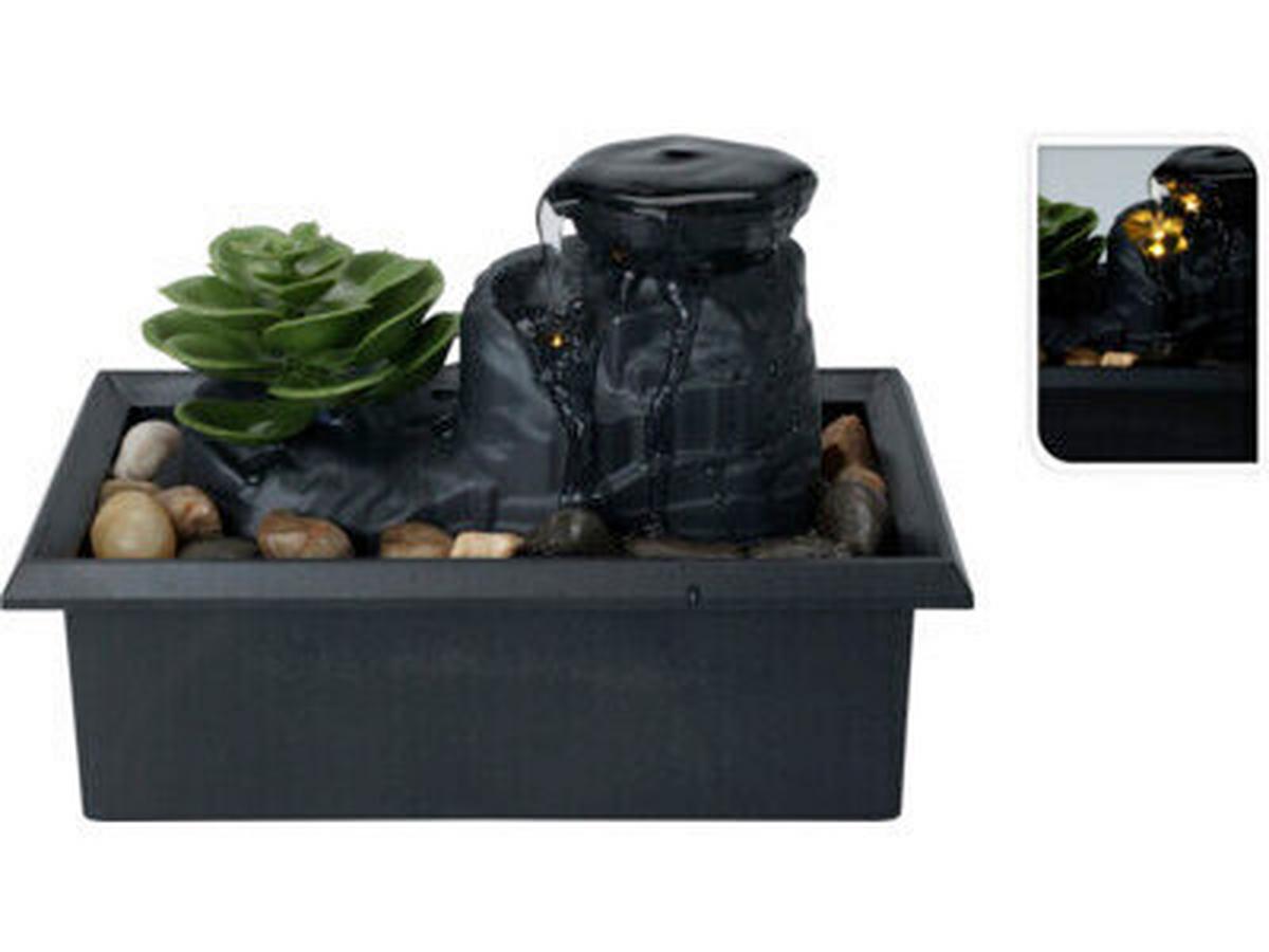 Szobaszökőkút Little Zen - fekete, műanyag (17,5/10,2/11,5cm)