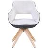 STOL MED ARMSTÖD RELAX - mörkgrå/beige, Modern, trä/textil (60/84/61cm) - Mömax