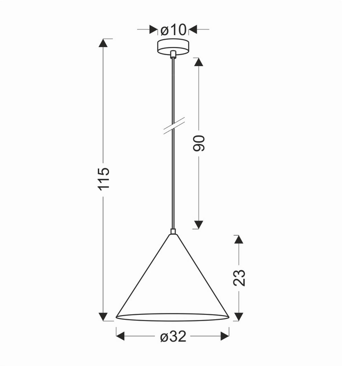 Viseća Svjetiljka Dunca - hrast medunac/crna, Basics, metal (32/32/115cm)