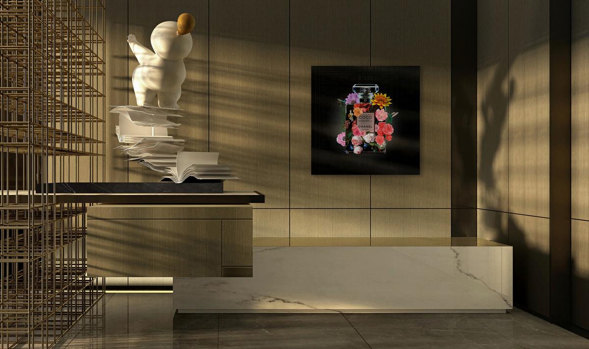 Bild The Perfume Collection V Multicolor ca. 100x100cm - Multicolor/Schwarz, Design, Kunststoff (100/100cm) - Wandkraft