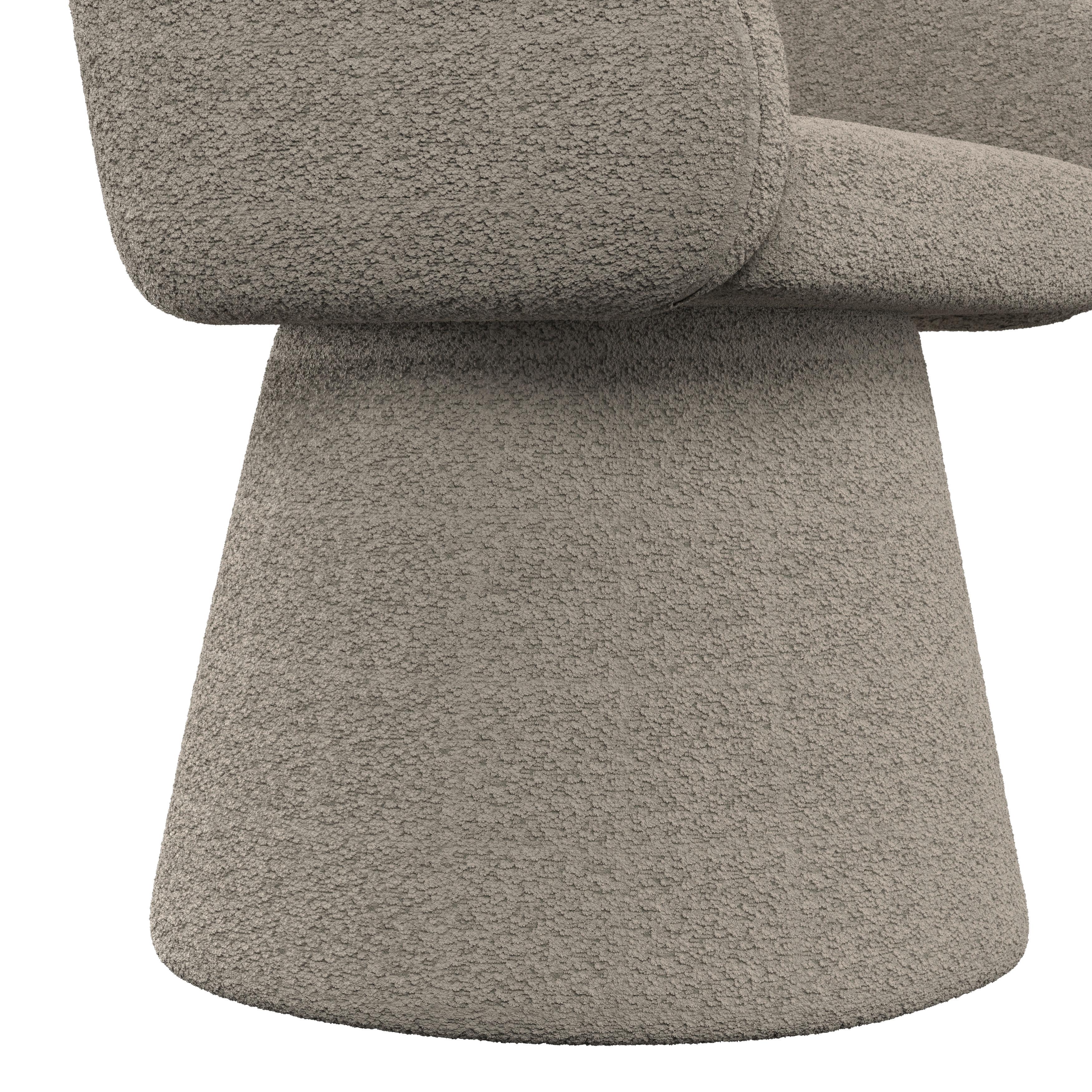 STOL MED ARMSTÖD MAIA - grå, Modern, metall/textil (60/84,5/59cm) - Bessagi Home