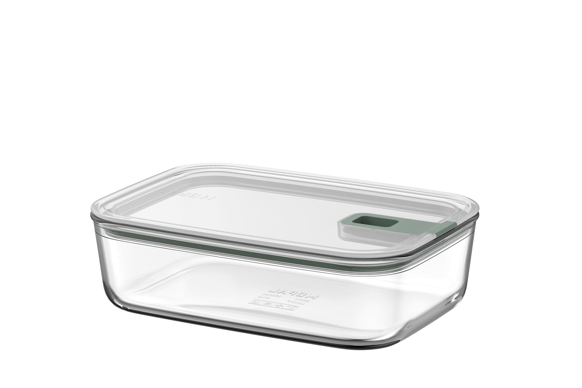 POJEMNIK NA ŻYWNOŚĆ 106163094700 MEPAL - przejrzysty/szałwiowy, Basics, tworzywo sztuczne (16.7/7.0/23.8cm) - Mepal
