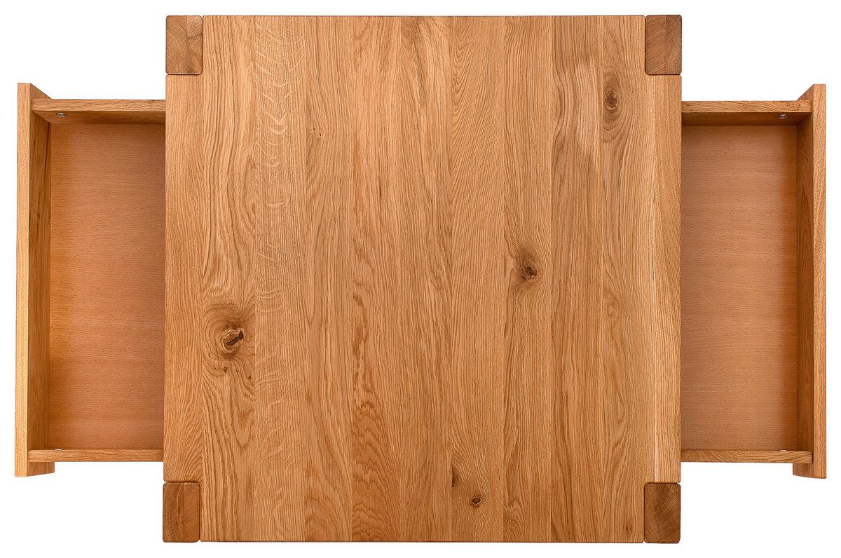 STOLIK KAWOWY PANAMA 2.0 -EXKLUSIV- - dąb dziki, Konventionell, drewno (70/70/47,5cm) - Linea Natura