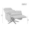 RELAXFÅTÖLJ ALICE - brun/svart, Modern, metall/trä (76/110/94cm) - Bessagi Home