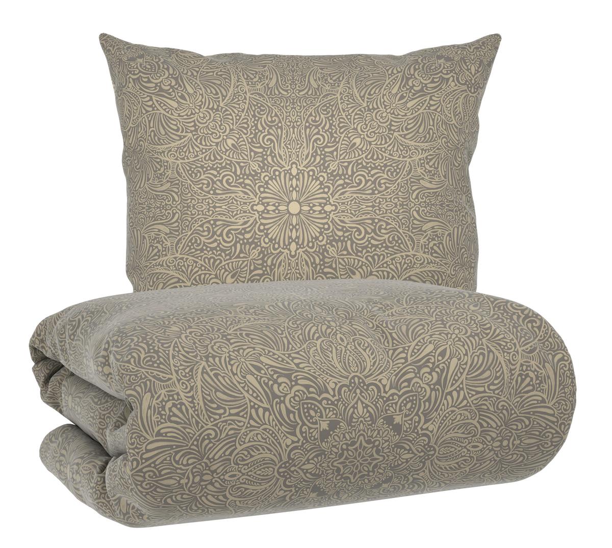 Bettwäsche Bella Wende XL Grau ca. 155x220cm - Grau, MODERN, Textil (155/220cm) - Mömax