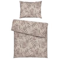 Bettwäsche Stitched Leaves Beige/Mauve ca. 140x200cm - Beige/Mauve, Textil (140/200cm) - Modern Living