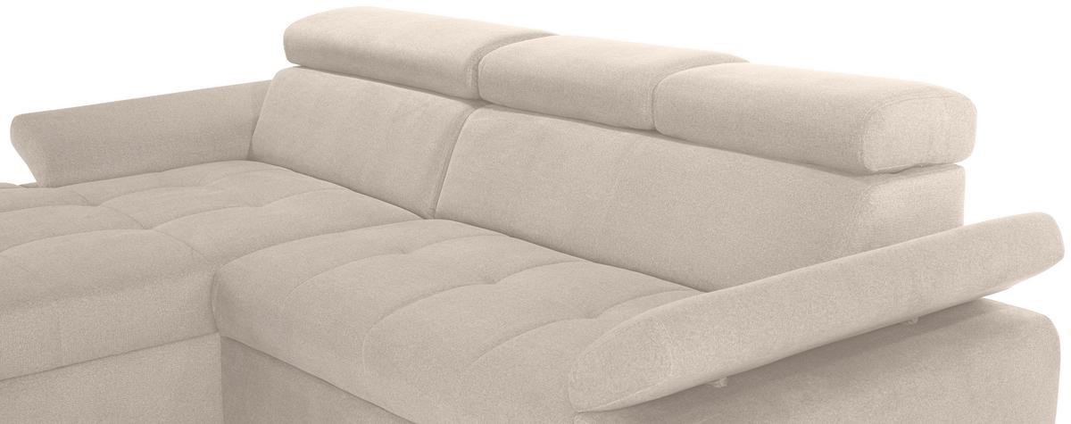 Kutna Garnitura Perry - srebrne boje/bež, Design, tekstil/drvo (183/292cm) - Modern Living