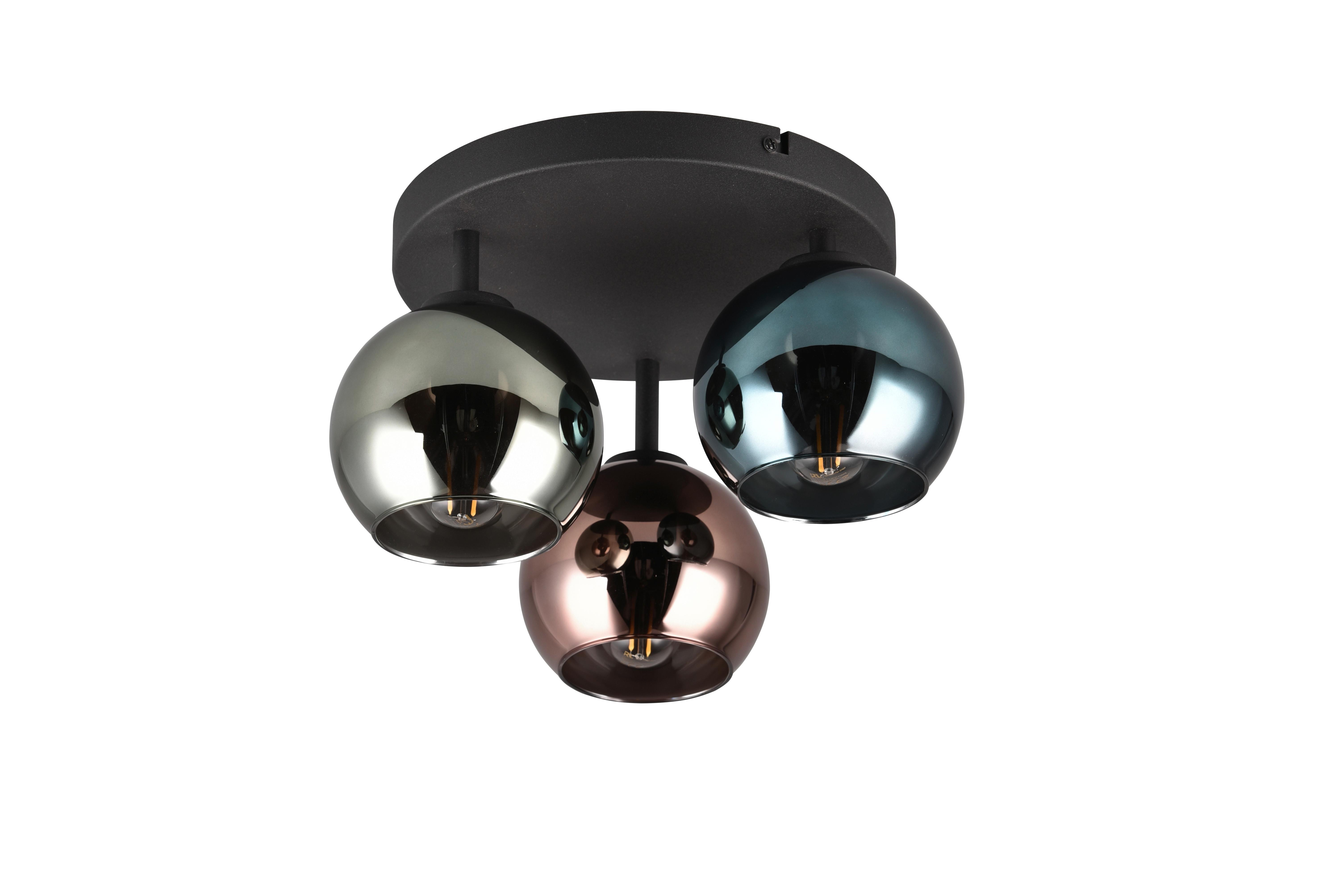 LAMPA SUFITOWA R61303017 SHELDON - niebieski/różnokolorowy, Design, metal/szkło (33/20cm)