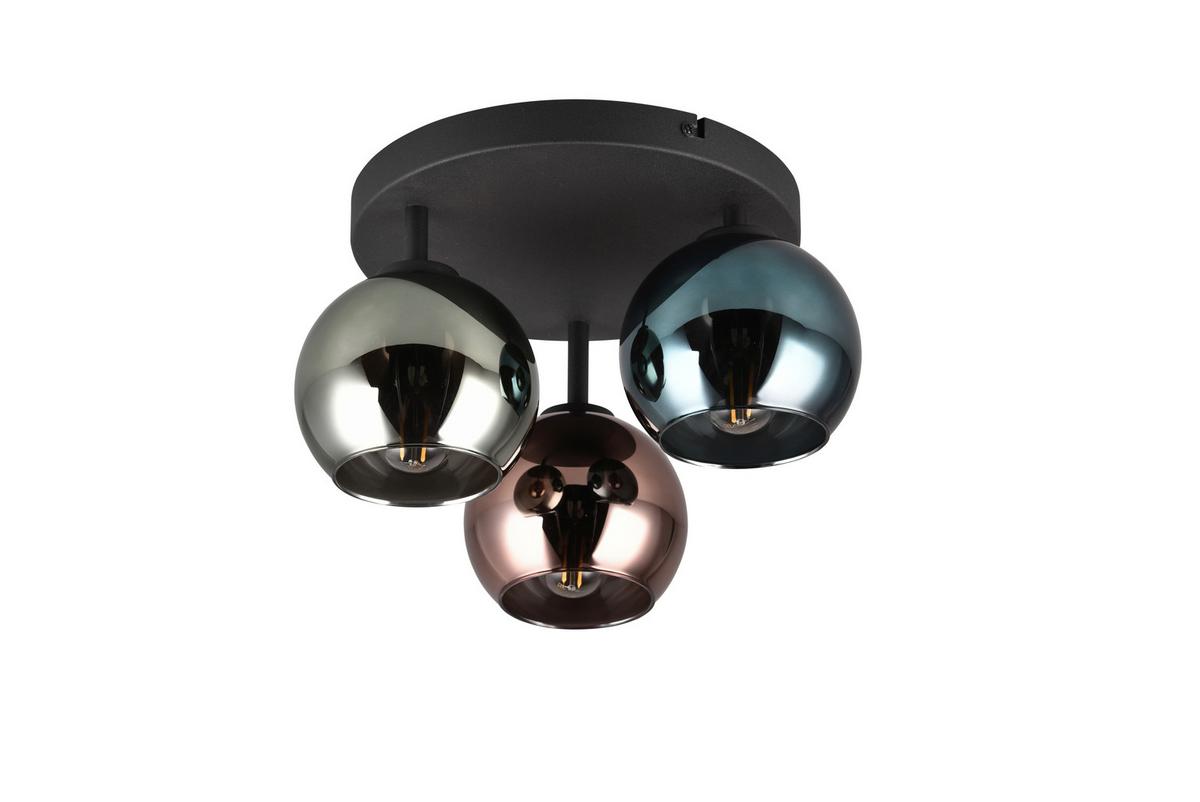 LAMPA SUFITOWA R61303017 SHELDON - niebieski/różnokolorowy, Design, metal/szkło (33/20cm)