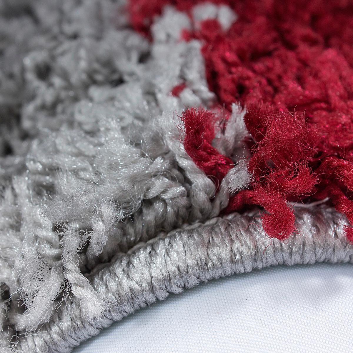 Hochflorteppich Life Rot ca. 120x170cm - Rot/Hellgrau, KONVENTIONELL, Textil (120/170cm) - Novel