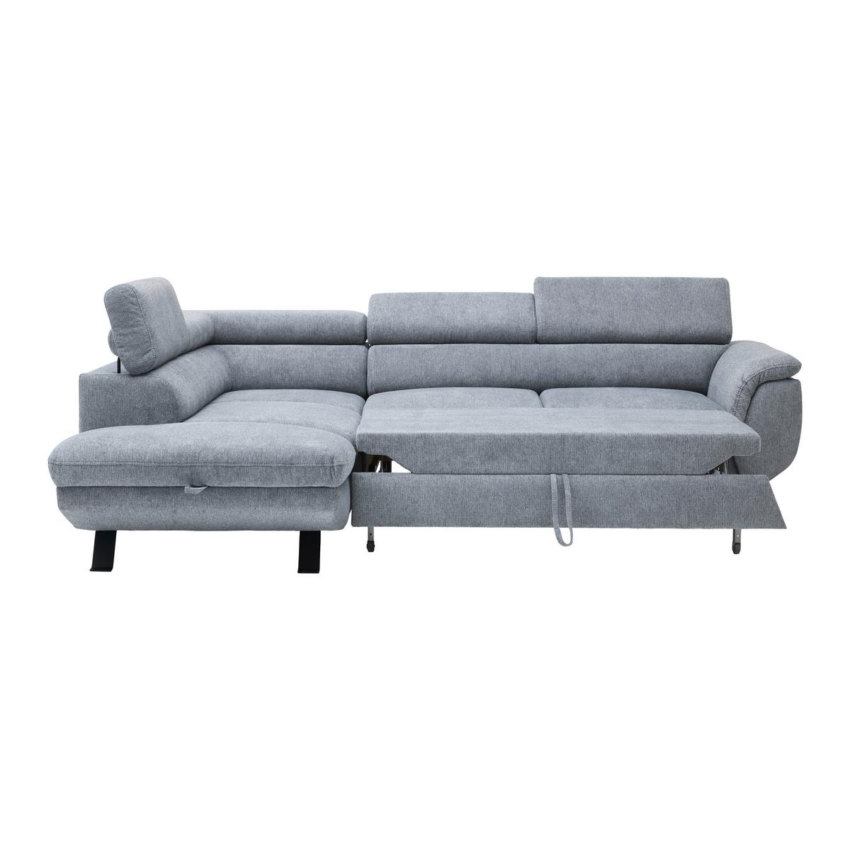 Ugaona Garnitura Raven - siva/crna, Moderno, tekstil/metal (198/257cm) - Modern Living