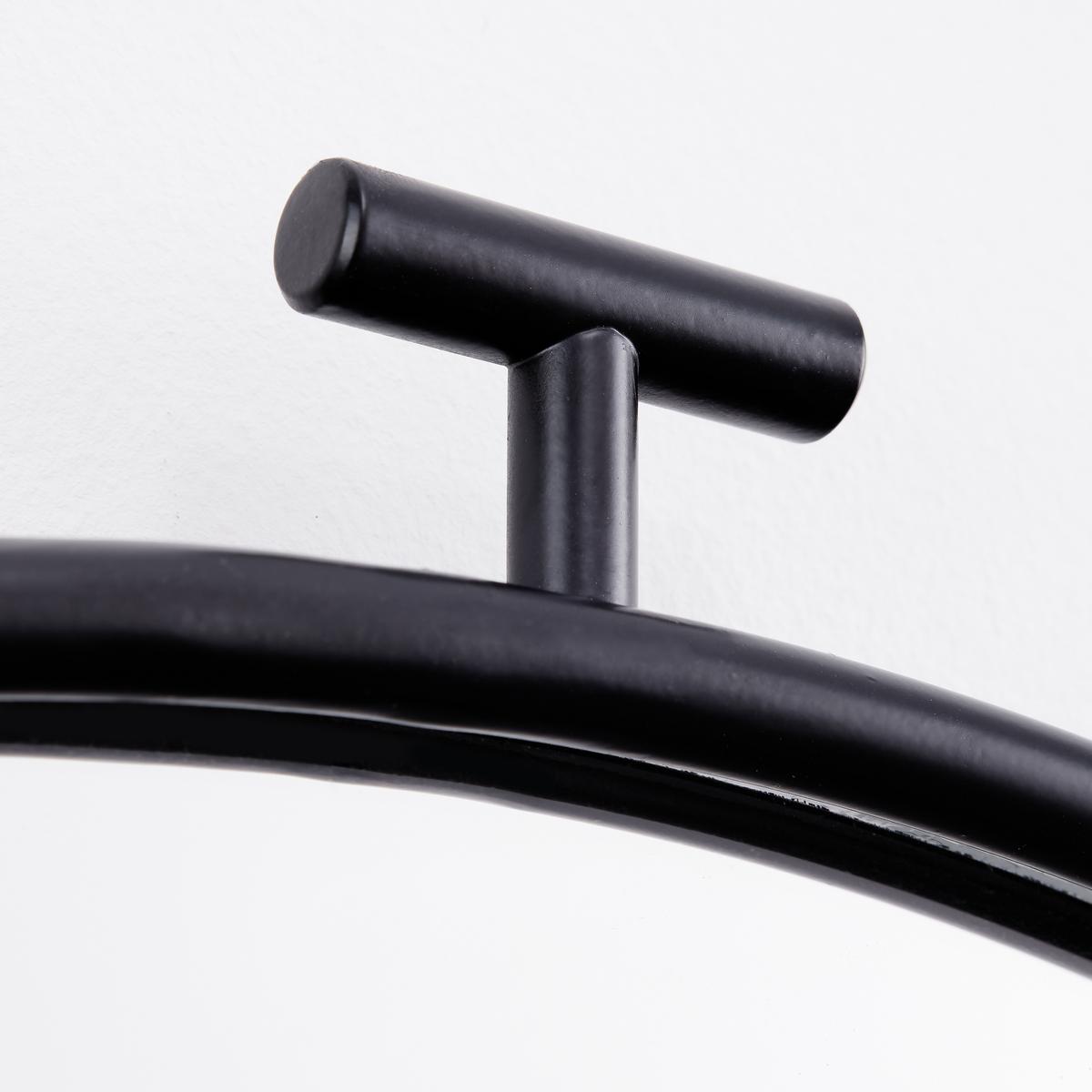 Spiegel Meo Ø 60cm Schwarz - Schwarz, MODERN, Glas/Metall (60/63/2cm) - Bessagi Home