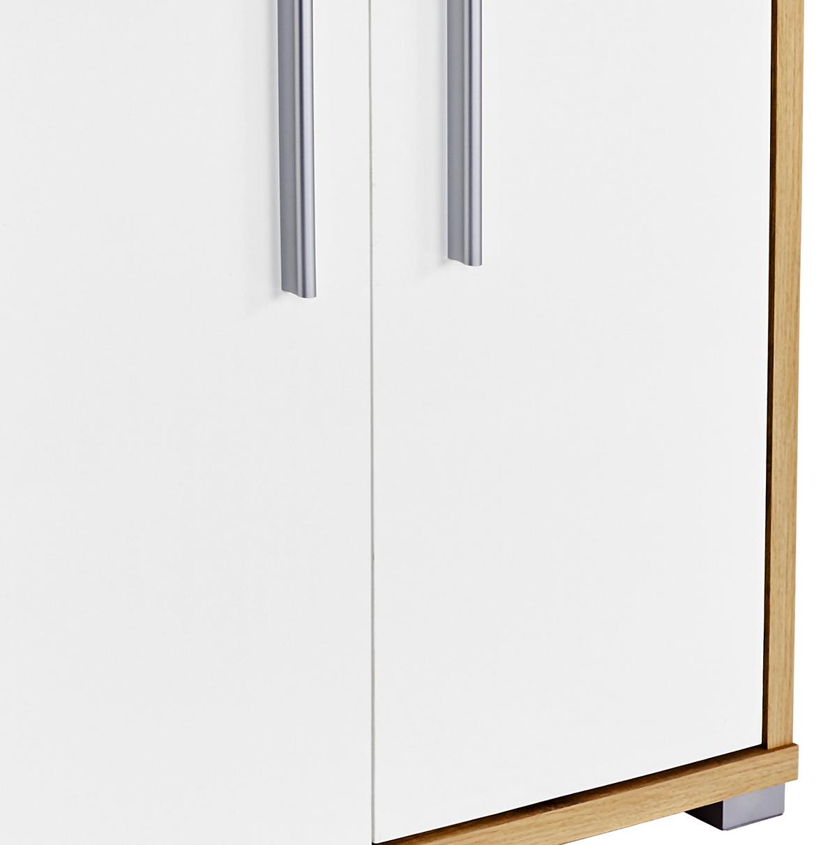 Dulap pentru acte Profi - alb/culoare lemn stejar, Modern, material pe bază de lemn (75/113/35cm) - Modern Living