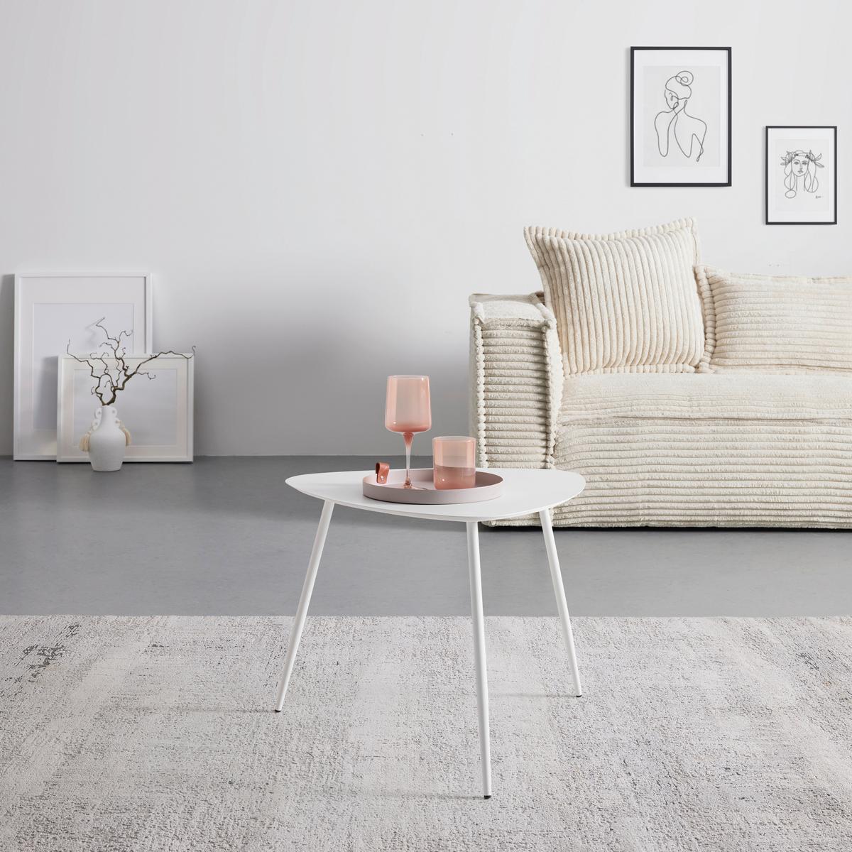 Dohányzóasztal Fine - fehér, Modern, fém (56/45,5/57,5cm) - Mömax