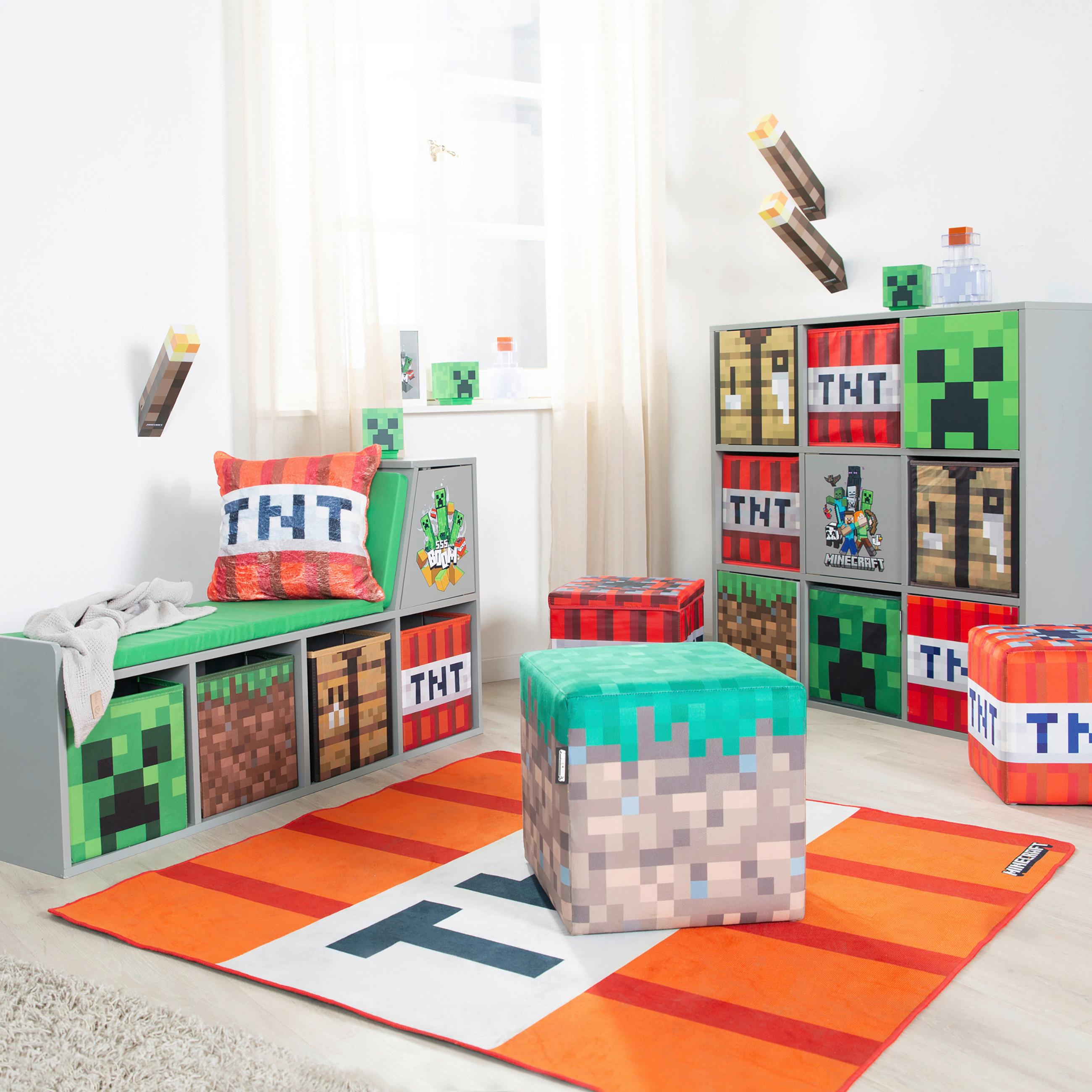 Sitzbox Minecraft 2er-Set ca. 35x35x35 cm - Multicolor, MODERN, Textil (35/35/35cm) - Minecraft
