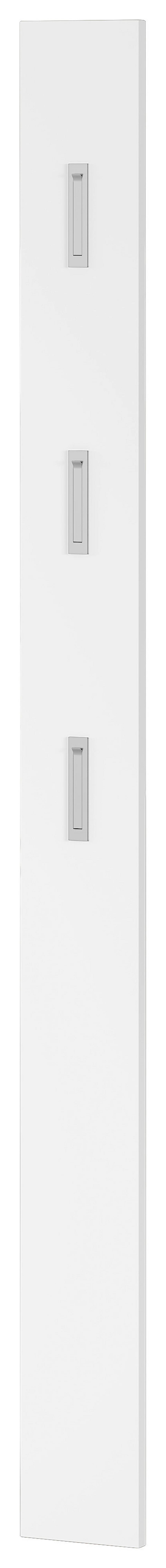 Garderobenpaneel in Weiss Hochglanz - Weiss Hochglanz, Modern, Holzwerkstoff (15/170/3cm) - Mömax