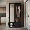 Garderobe Dino ca. 90x190 cm Schwarz - Schwarz, Trend, Holzwerkstoff (90/190/33cm) - P & B