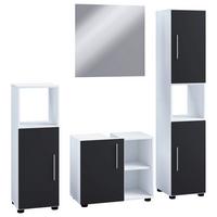 Kopalnica Flandu Iii, Bela, Črna - črna/bela, Moderno, leseni material (122cm) - MID.YOU