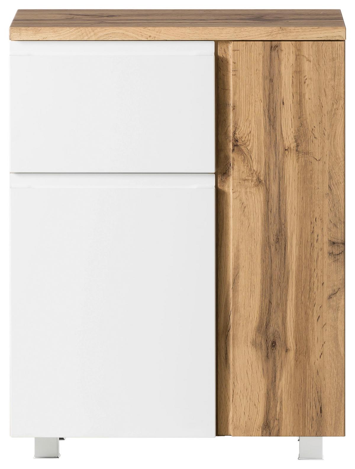 Unterschrank "Varese" VARESE - Eiche Wotan/Weiß, MODERN, Holzwerkstoff (65/79/35cm) - Held
