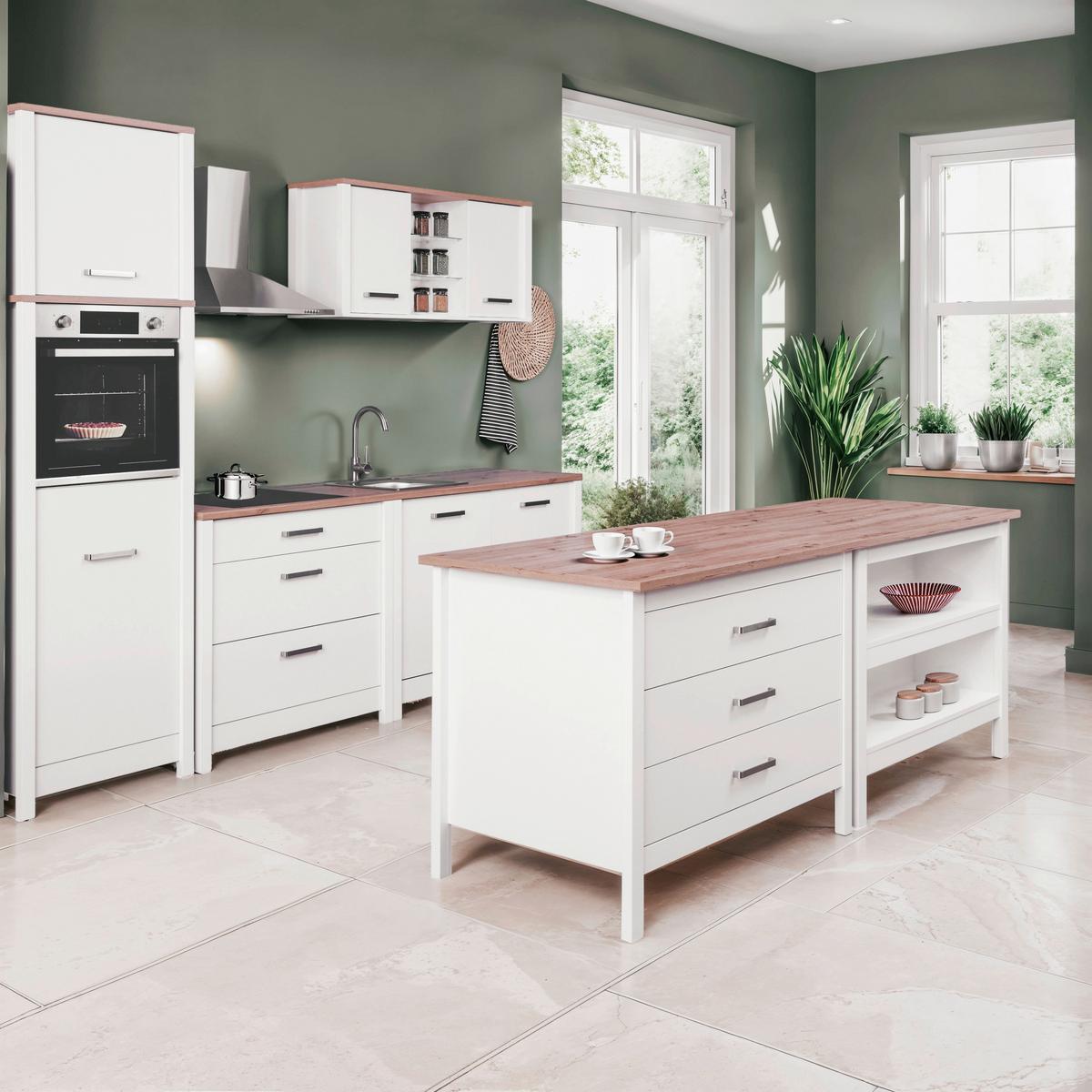 Szekrény Beépíthető Gépekhez Sicilia - Artisan tölgy/ezüstszínű, Romantik / Landhaus, faalapú anyag/fém (70/167/60cm) - Mömax