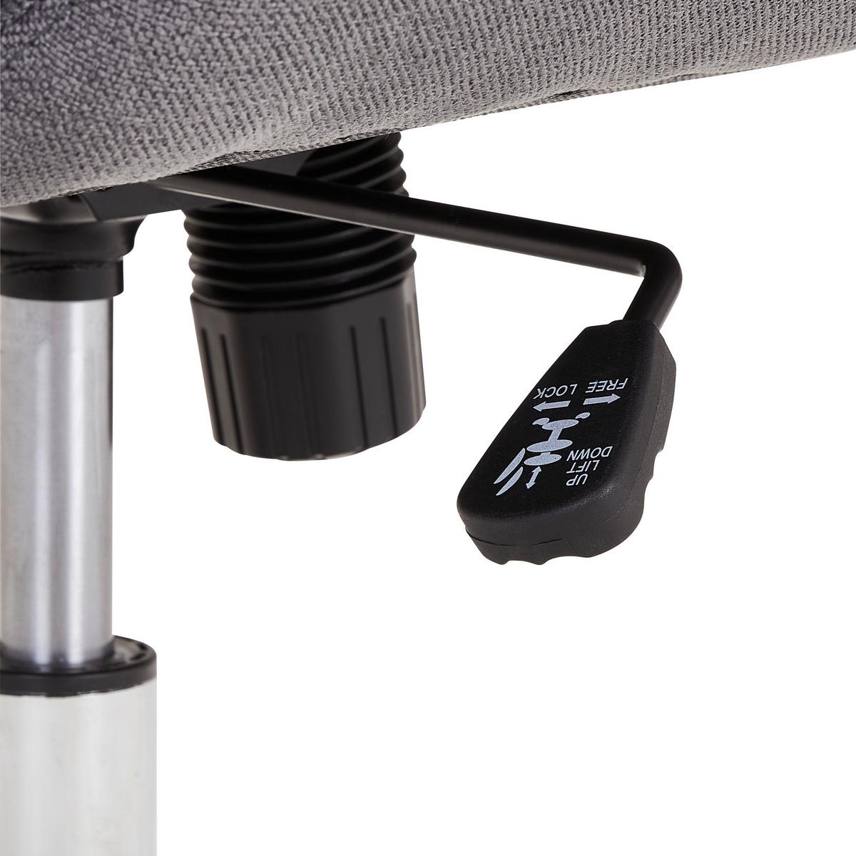 KRZESŁO Z PODŁOKIETNIKAMI SIGI    -NOVEL- - kolor stalowy/ciemnoszary, Konventionell, metal/tkanina (60/77-84/66cm) - Novel