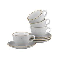 Kavni Servis Vintage Nature Stein, 8-Delni - bela/svetlo siva, Basics, keramika - Creatable