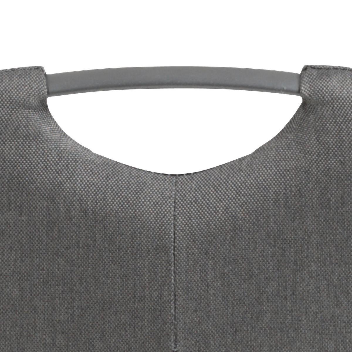 Schwingstuhl Amber Grau 2er-Set - Anthrazit/Grau, MODERN, Textil/Metall (43/98/56cm) - MID.YOU