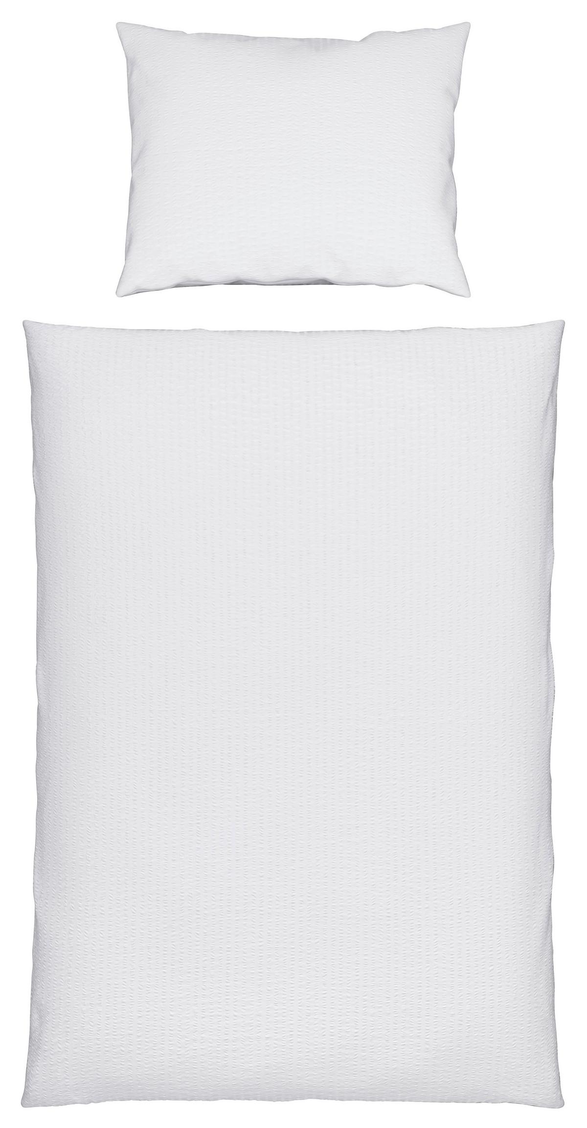 LINGE DE LIT GISELA - blanc, textile (160/210cm) - Modern Living