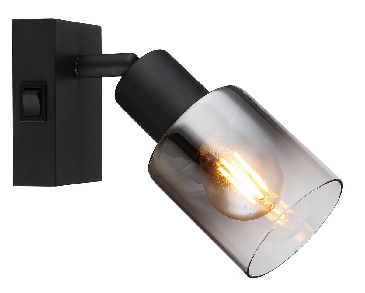 Strahler Rudio Schwarz max. 40 Watt - Schwarz, MODERN, Glas/Metall (7/16cm) - Mömax