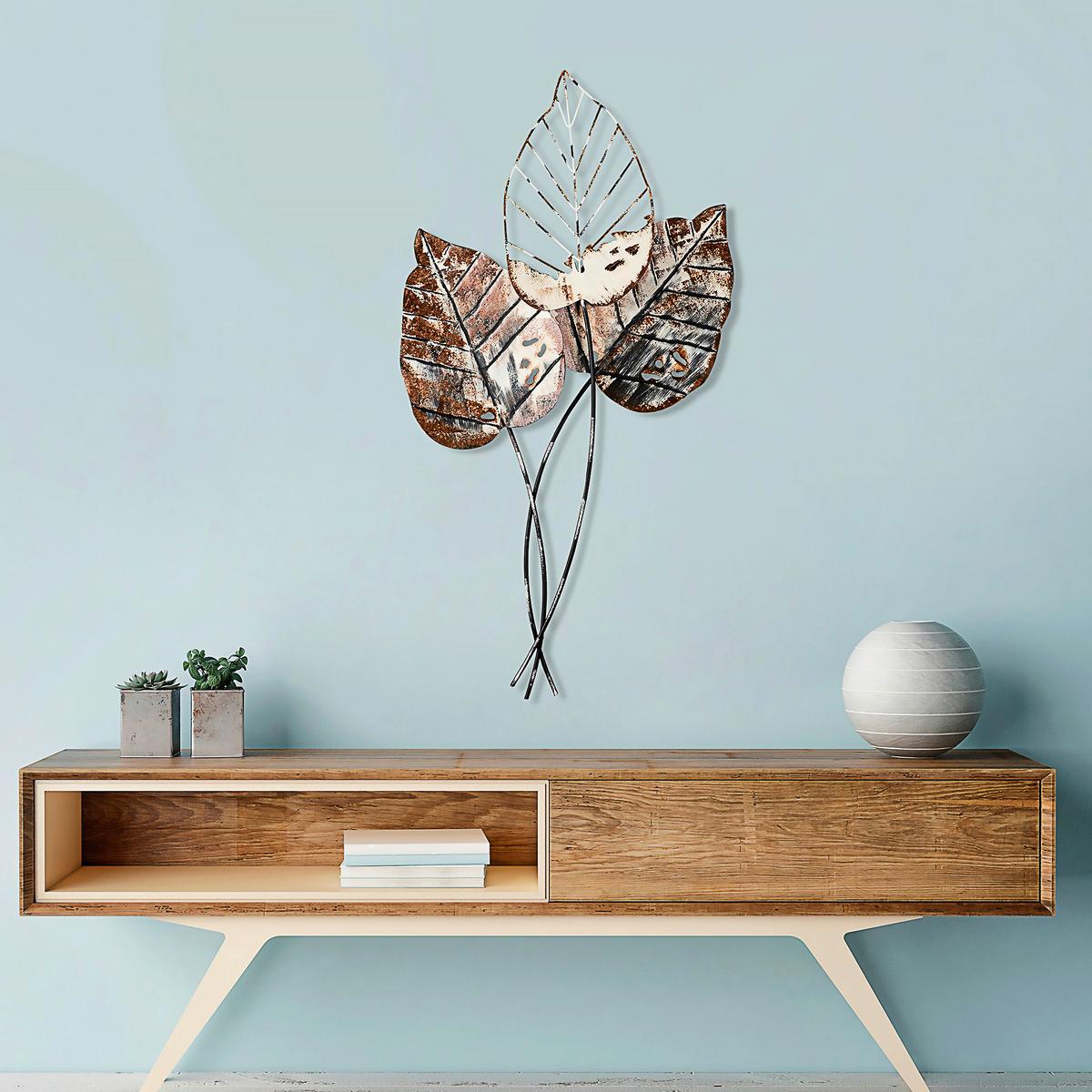 OBRAZ METALOWY FALL 1 - czarny/brązowy, Basics, metal (45/85cm)