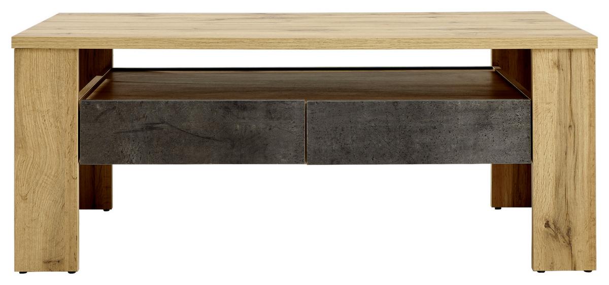 STOLIK KAWOWY MONO - dąb wotan/szary, Design, materiał drewnopochodny (110/64,5/44cm) - Ti'me