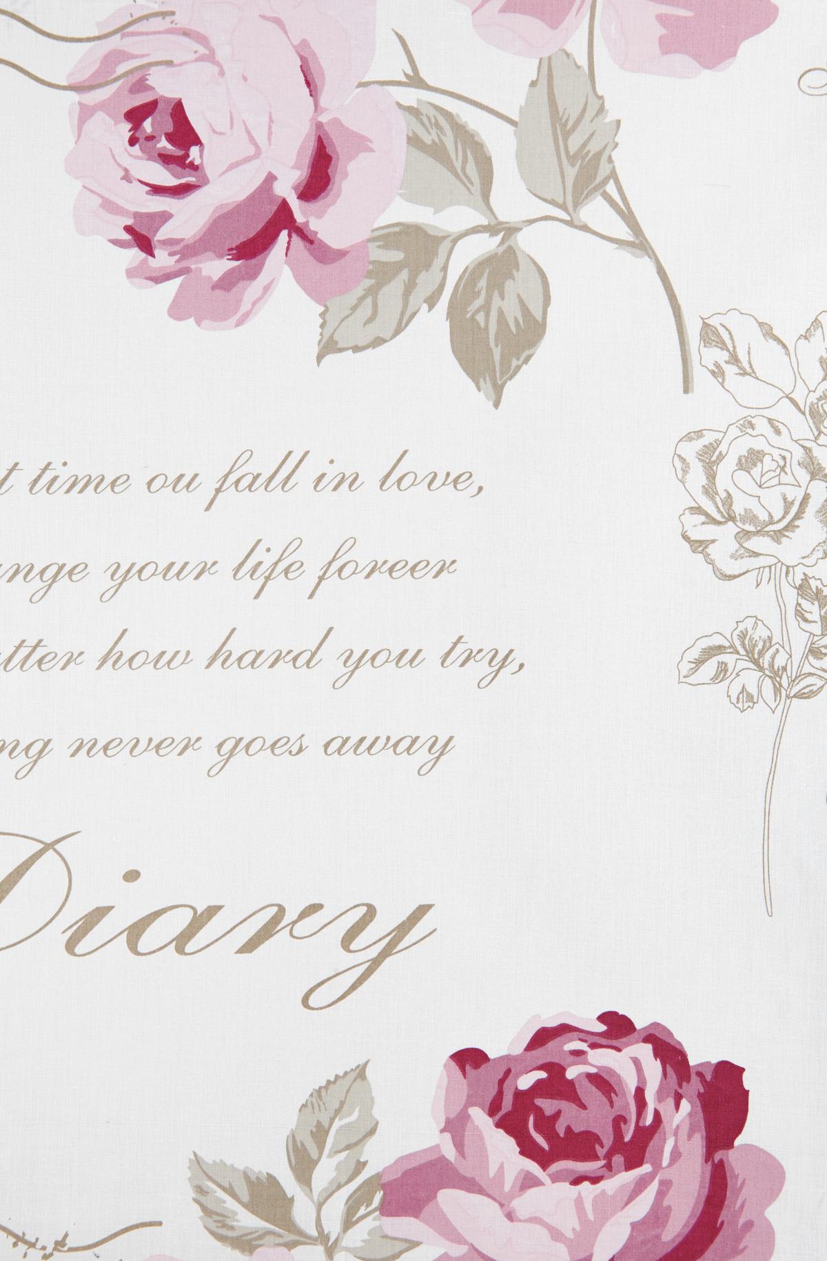 Posteljina Diary Rose 140x200/60x80cm - Romantično / ladanjski, tekstil (140/200cm) - Modern Living