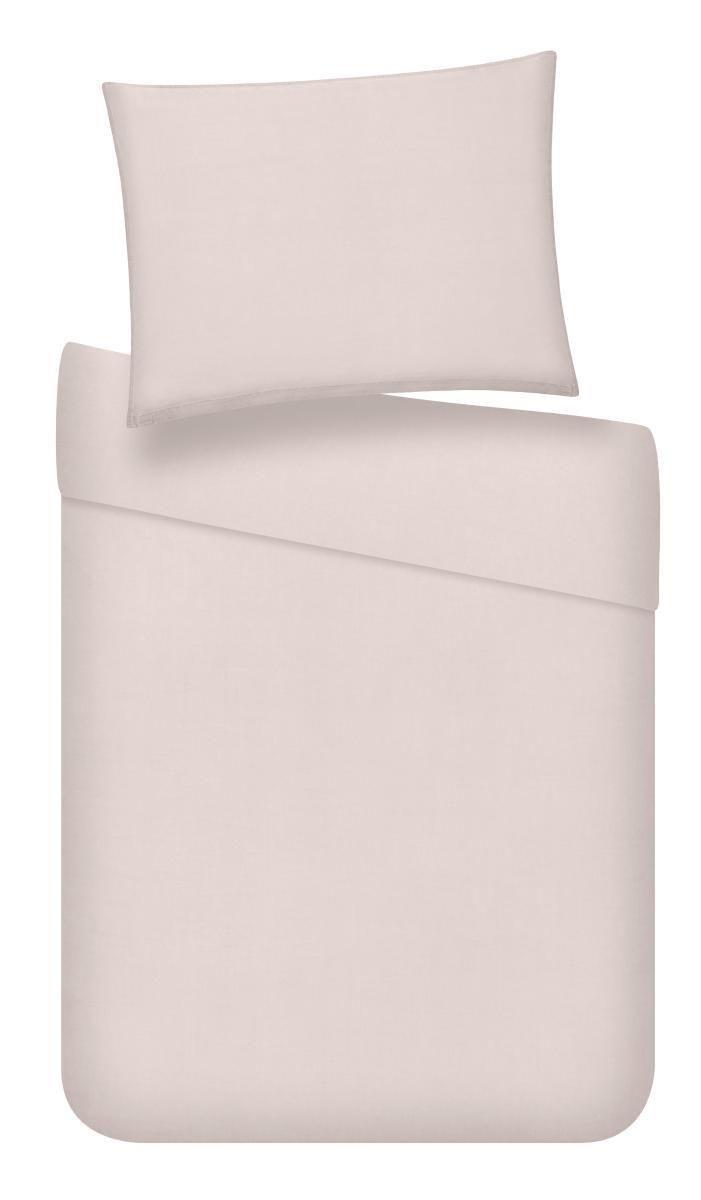 Bettwäsche Stone Washed Uni 140x200cm - Rosa, ROMANTIK / LANDHAUS, Textil (140/200cm) - Modern Living