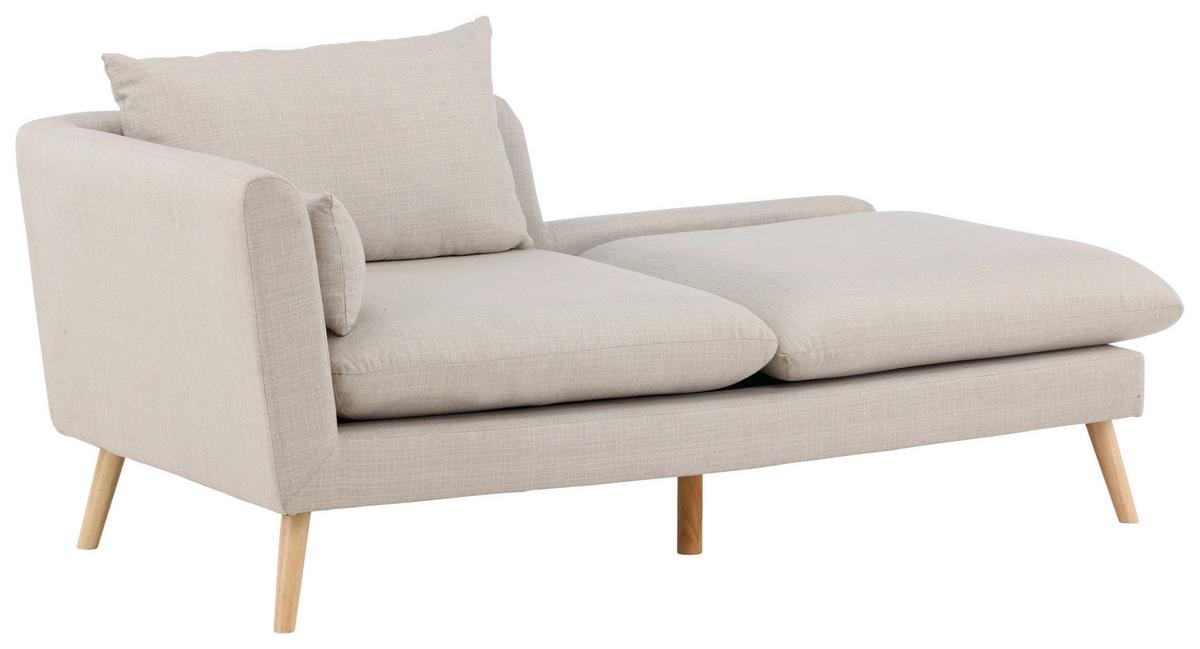 RÉCAMIERE TACOMA - Beige, Design, Holz/Textil (174/80/93cm) - Livetastic