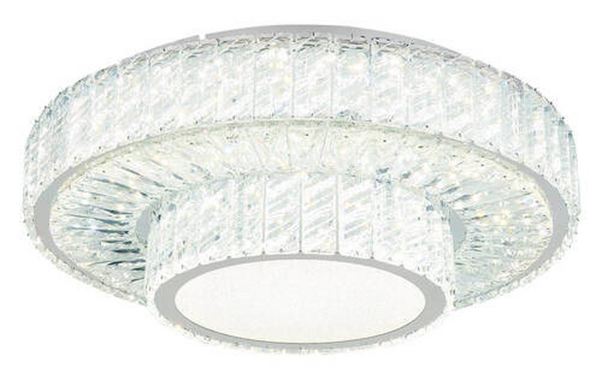Stropna Led-svetilka Mucky, S Sijalko - barve kroma/prozorno, Konvencionalno, kovina/steklo (50/17,3cm) - Globo