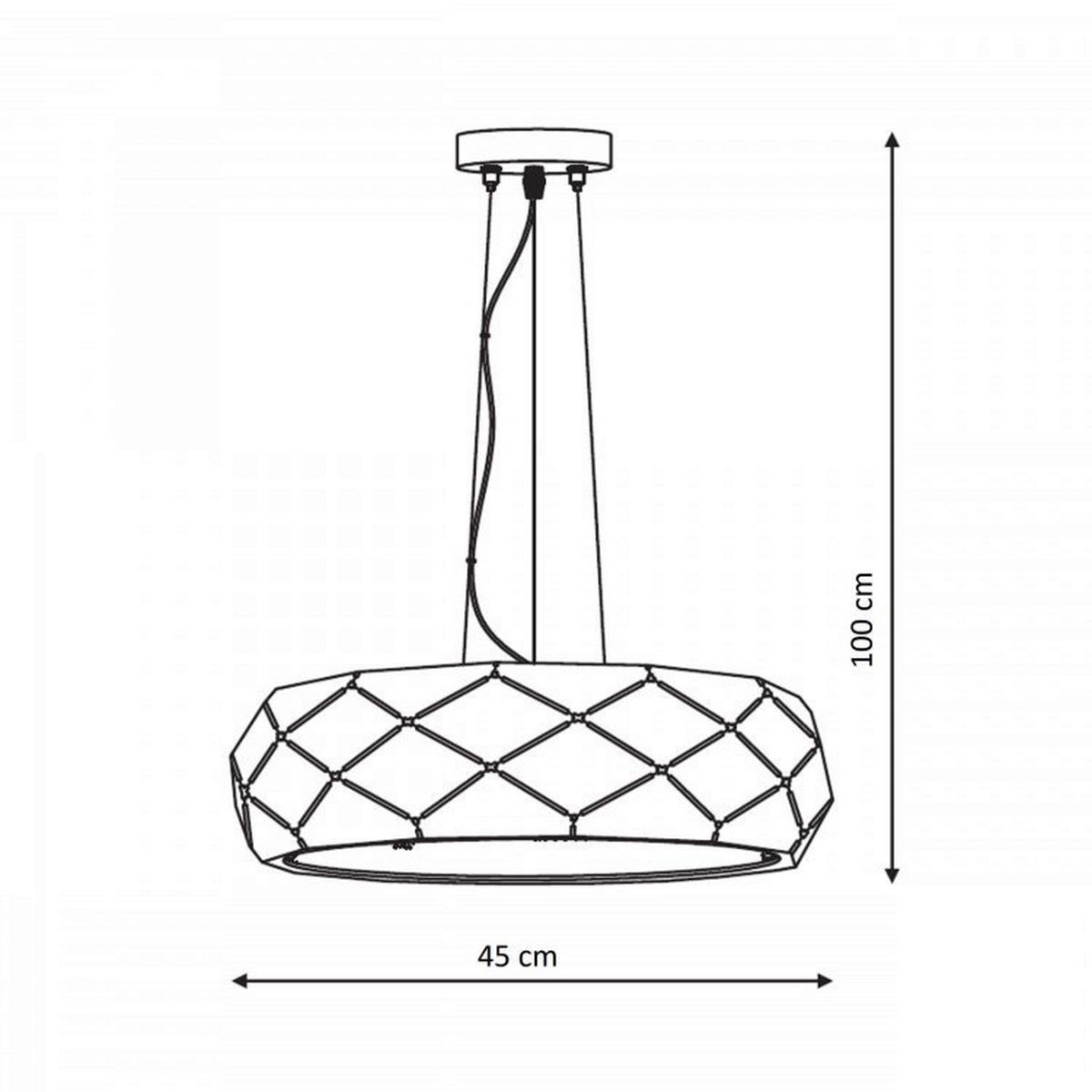 Hängeleuchte Lp-8069/1pgd_reus - Bernsteinfarben, Design, Metall (45/120cm)