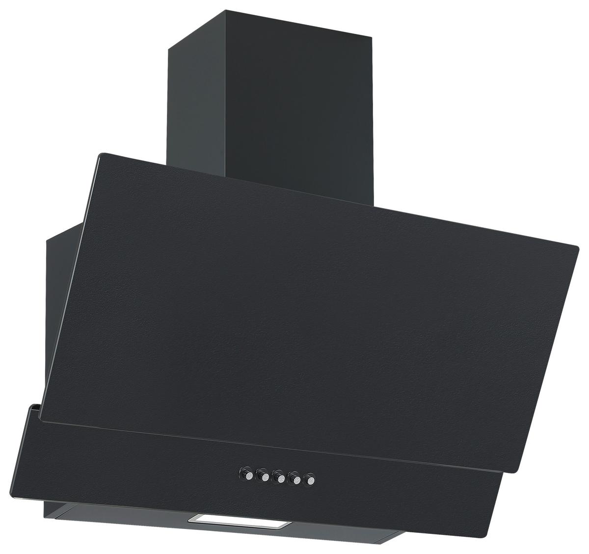 Dunstabzugshaube Respekta Sasha CH35060MS-19 Schwarz - Schwarz, Trend, Glas/Metall (60/59,5-87,5/26,3cm) - Respekta