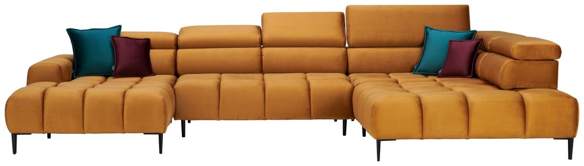 Coltar IMPERIA -EXKLUSIV- - galben curry, Design, textil (177/385/216cm) - Modern Living