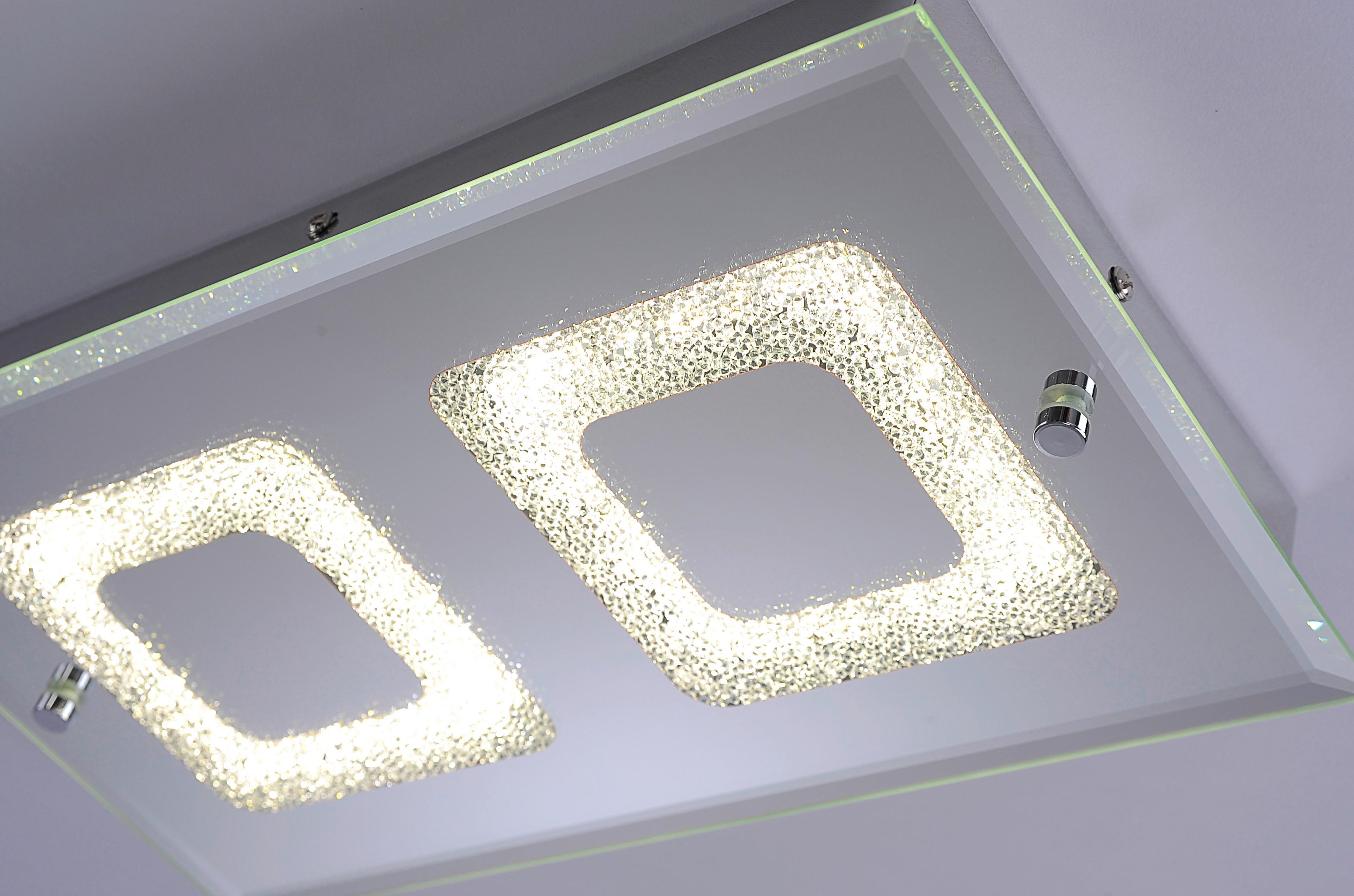 LED-Deckenleuchte Lisa max. 6 Watt - Chromfarben, KONVENTIONELL, Glas/Metall (40/7,5/24cm)