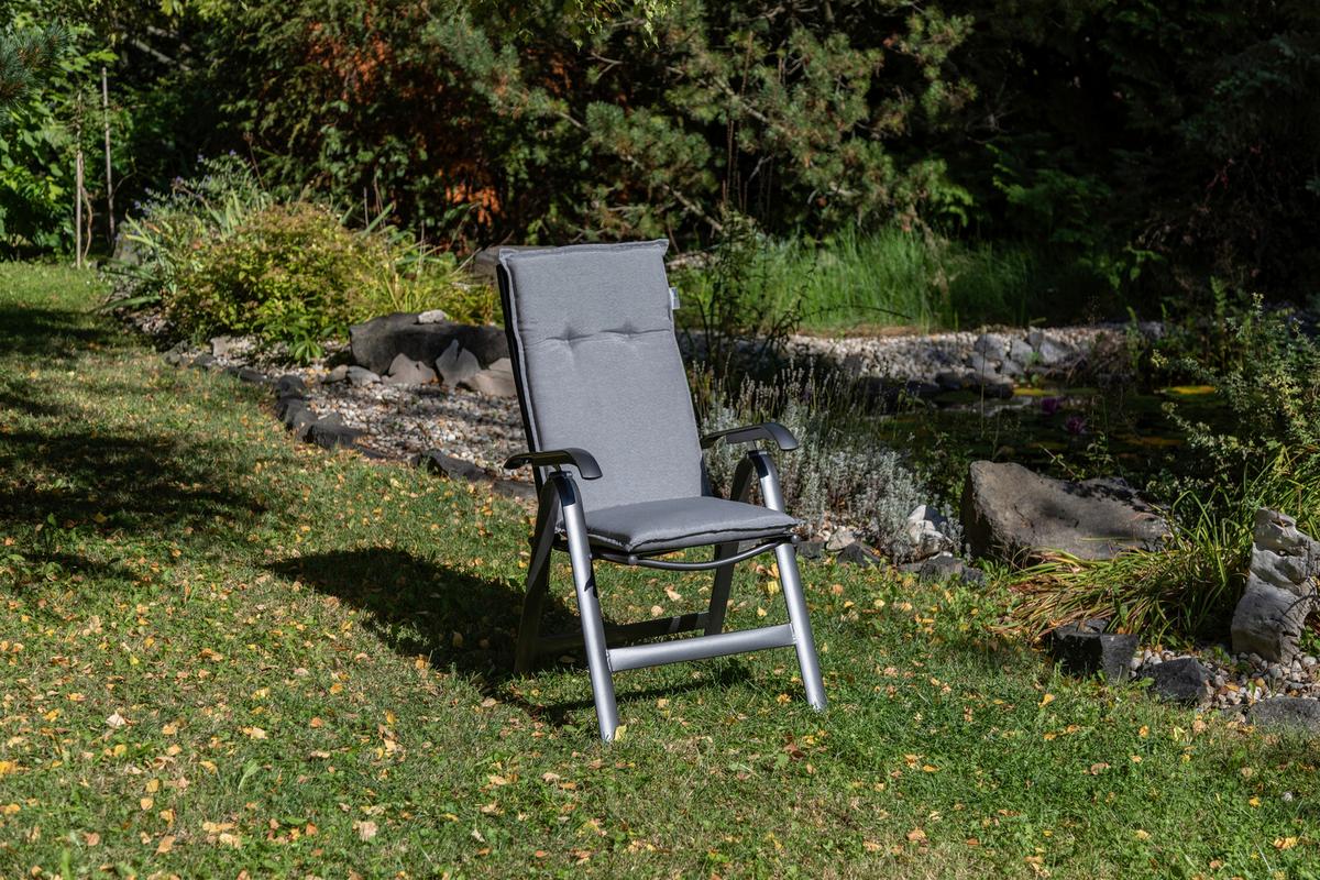 Hochlehner Auflagen Tanana 2er-Set ca.118x46x8cm Grau - Grau, Basics, Textil (118/46/8cm) - Gardenson