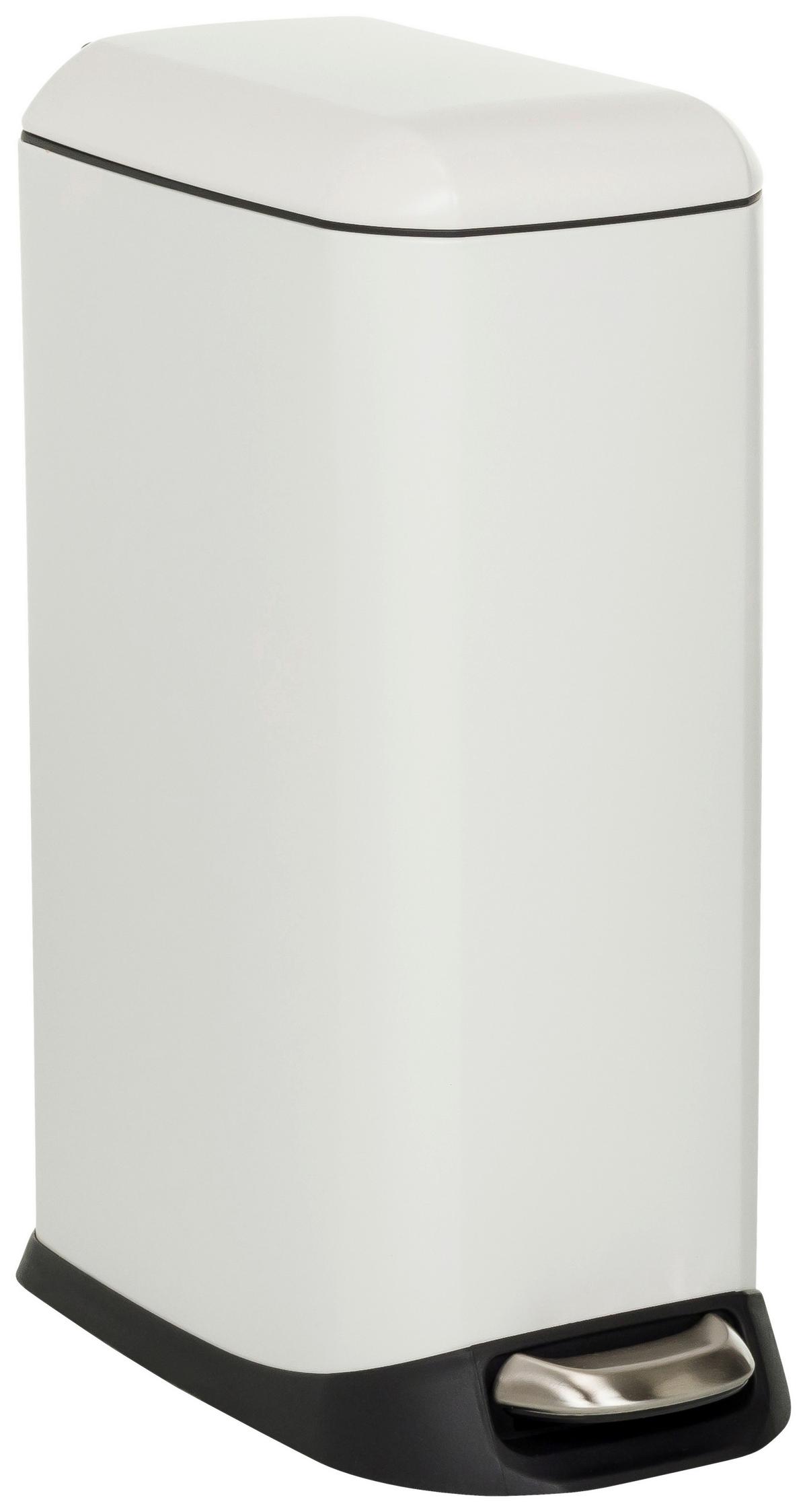 Koš Za Smeti Clean Slim, Bela - črna/bela, Moderno (34/56/22cm) - MID.YOU