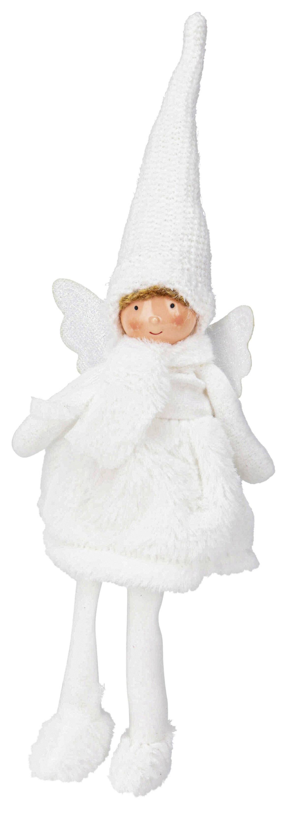 Dekoengel WHITE - Weiss, Textil (10/40/13cm)