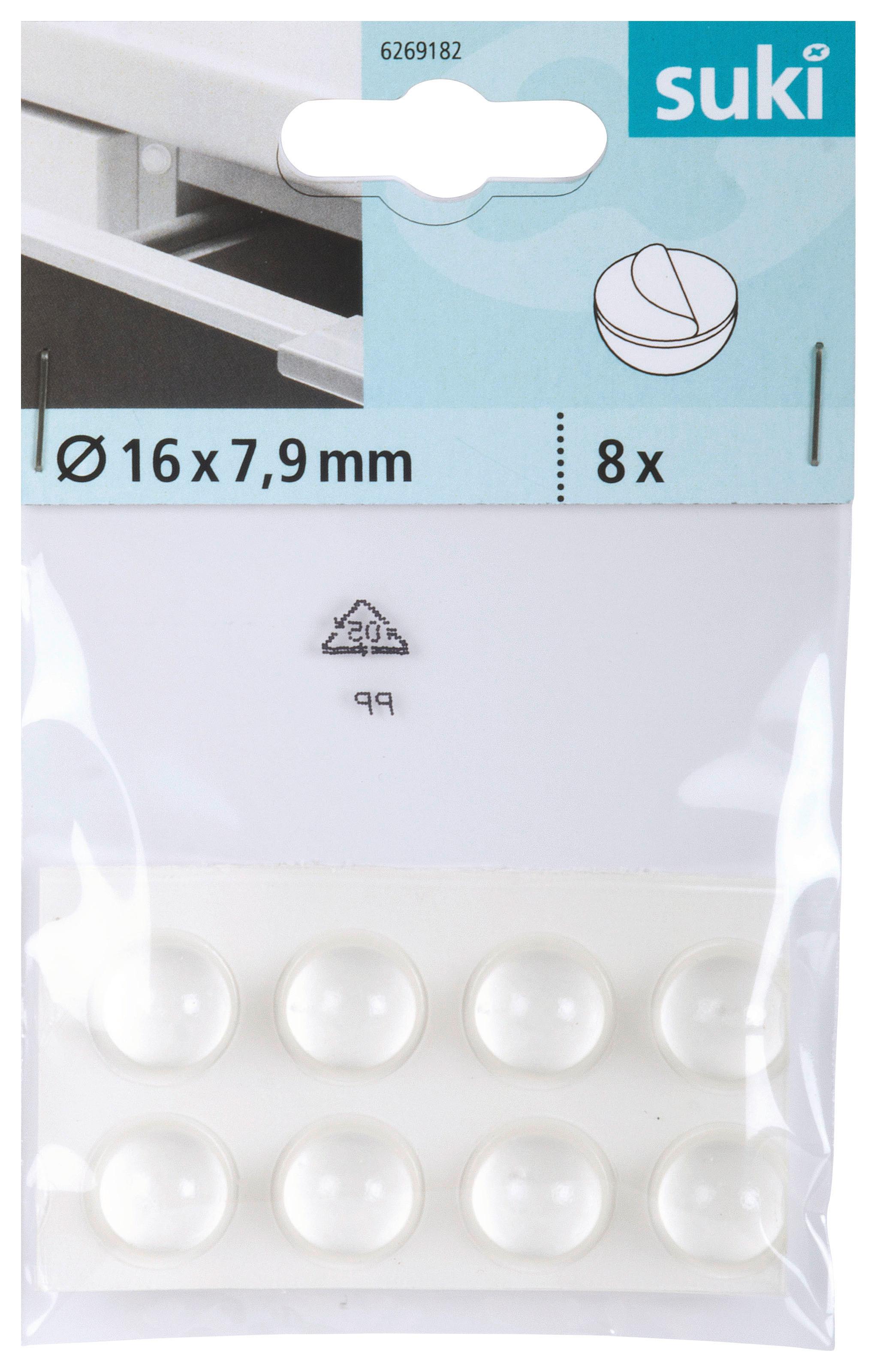 Ajtóütköző 16mm, 8db - (1,6/0,78cm) - Suki