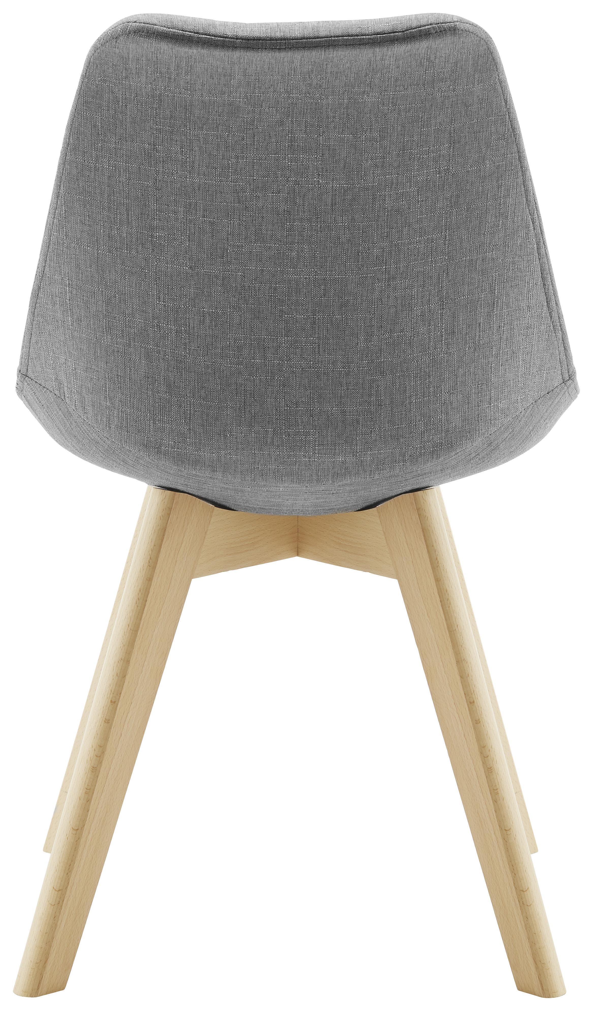 STOL ROCKSI - bokfärgad/grå, Modern, trä/textil (43/82,5/43cm) - Bessagi Home
