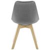 STOL ROCKSI - bokfärgad/grå, Modern, trä/textil (43/82,5/43cm) - Bessagi Home