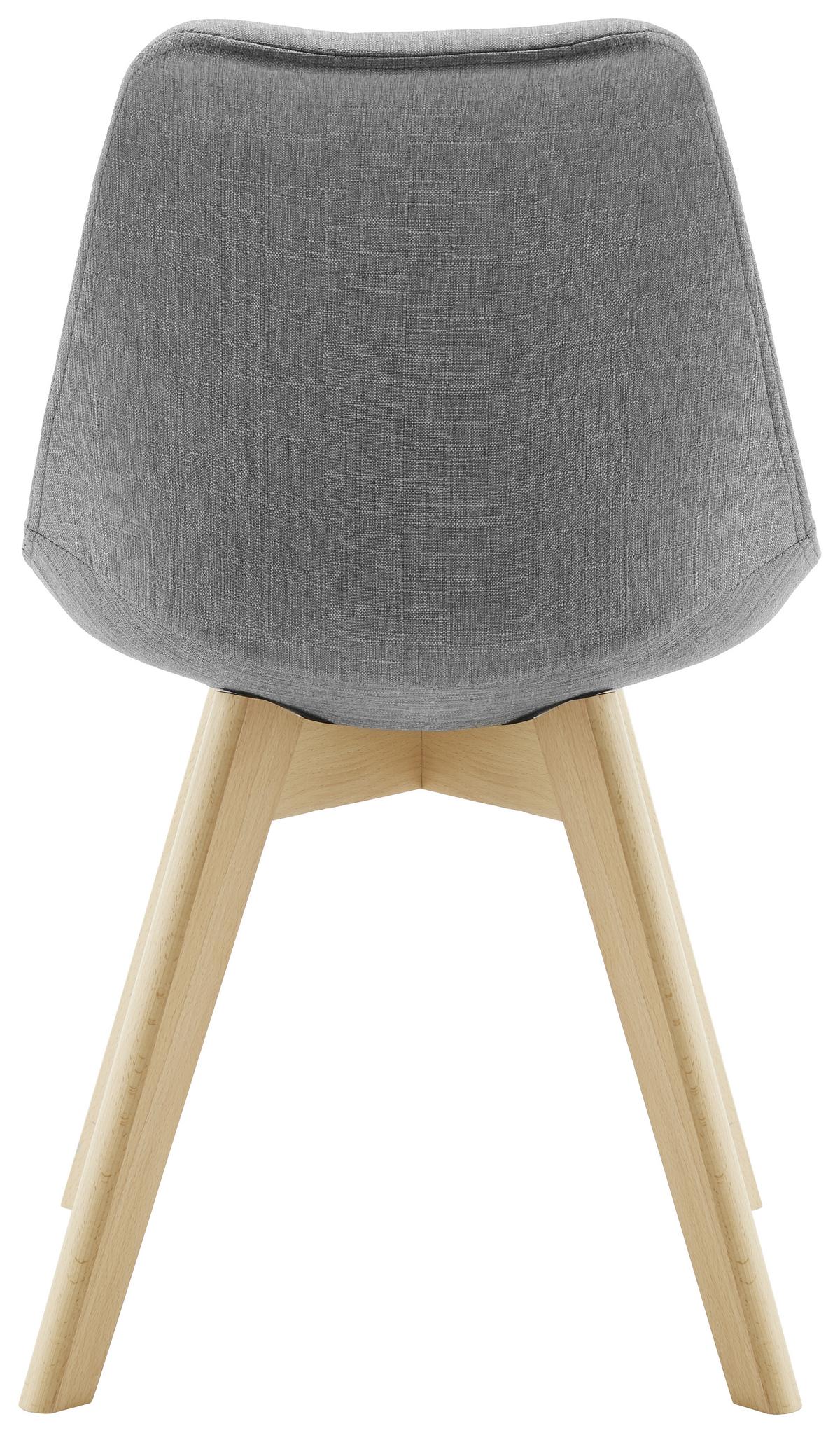 Szék Rocksi - bükk/szürke, Modern, műanyag/textil (43/82,5/43cm) - Bessagi Home