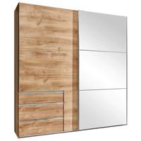 Ormar S Kliznim Vratima Level 36a - boje hrasta/boje kroma, Moderno, staklo/drvni materijal (200/216/65cm) - Modern Living