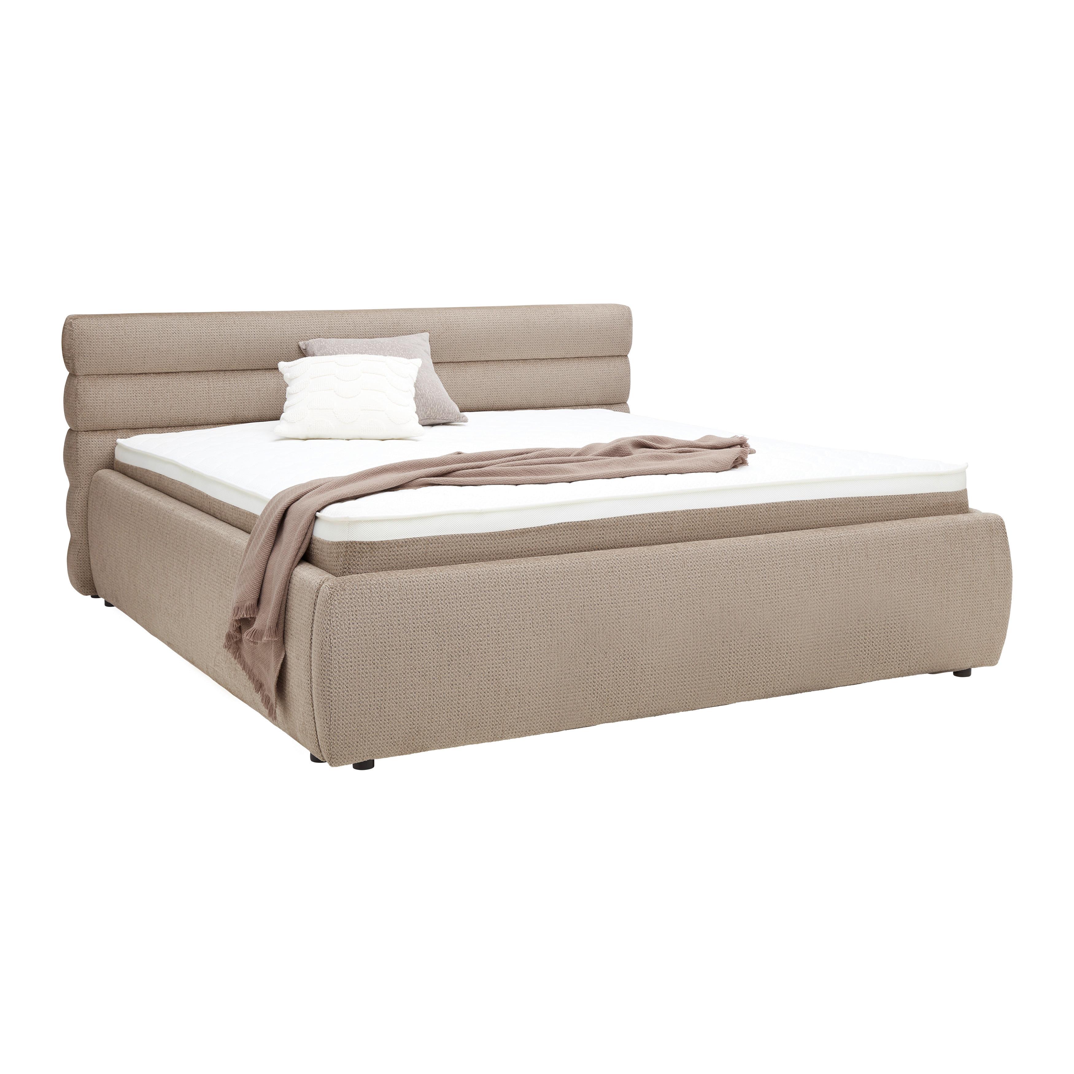 Polsterbett Megan Beige ca. 180x200cm - Beige, KONVENTIONELL, Holzwerkstoff/Textil (180/200cm) - Premium Living