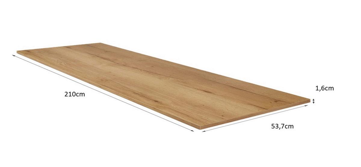 Küchenrückwand NV54 Eiche - Eichefarben, MODERN, Holzwerkstoff (210/53,7/1,6cm) - Nobilia