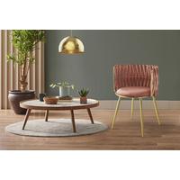 ARMLEHNSTUHL-SET MELLY 125 - Goldfarben/Rosa, Design, Kunststoff/Metall (57/80/53cm) - Kayoom